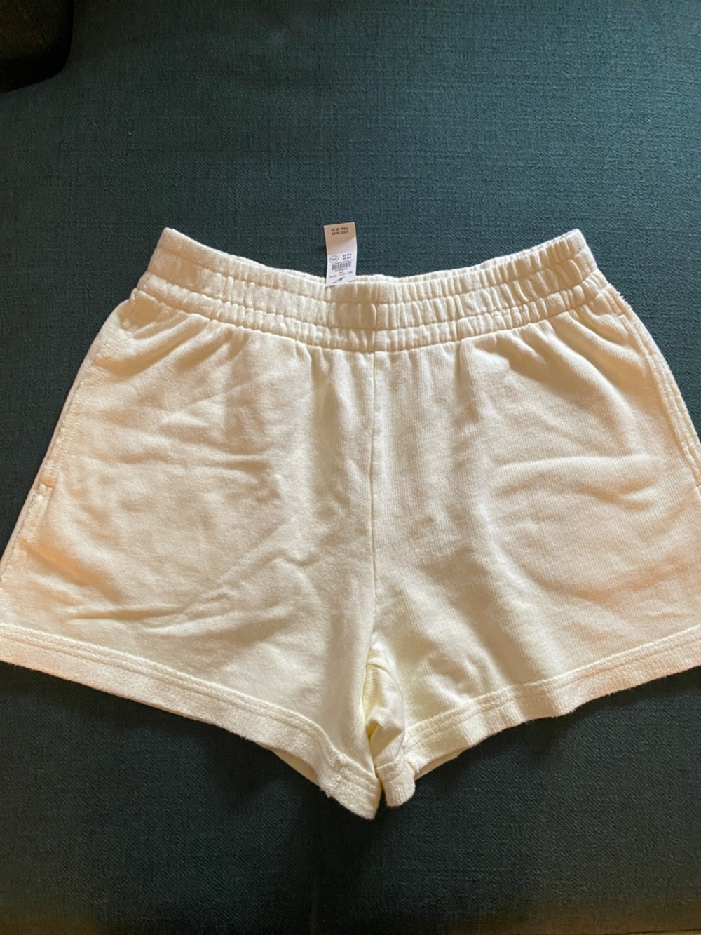 Aerie Women’s Yellow Terry Cloth Elastic Waist Shorts